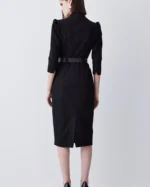 Karen Millen - Structured Crepe Belted Forever Midi Dress
