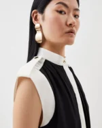 Karen Millen - Military Belted Woven Mini Dress