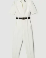 Structured Crepe Forever Belted Jumpsuit