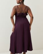 KAREN MILLEN Plus Size Utility Viscose Twill Halter Strappy Dress