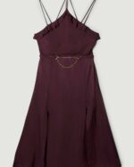 KAREN MILLEN Plus Size Utility Viscose Twill Halter Strappy Dress