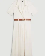 Soft Tailored Belted Midaxi Dress