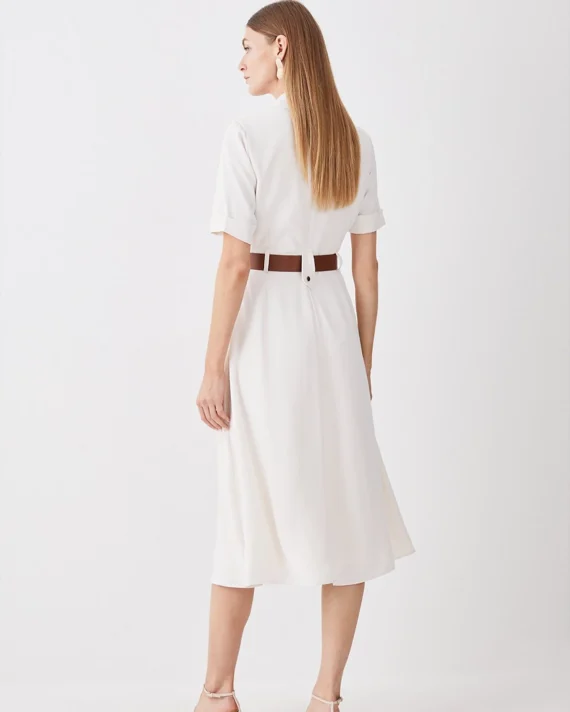 Soft Tailored Belted Midaxi Dress