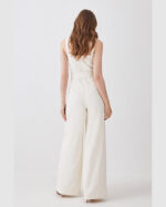 Karen Millen - Structured Stretch Sweetheart Neck Belted Jumpsuit