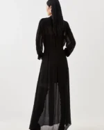 Petite Sheer Hoven Maxi Shirt Dress
