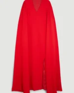 Plus Size Tailored Compact Stretch Viscose Cape Sleeve Midi Pencil Dress