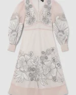 Applique Organdie Woven Maxi Dress