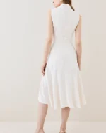 Petite Soft Tailored High Low Midi Dress