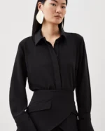 Soft Tailored Belted Maxi Shirt Dress